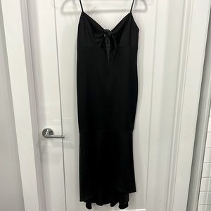 Aidan black midi dress